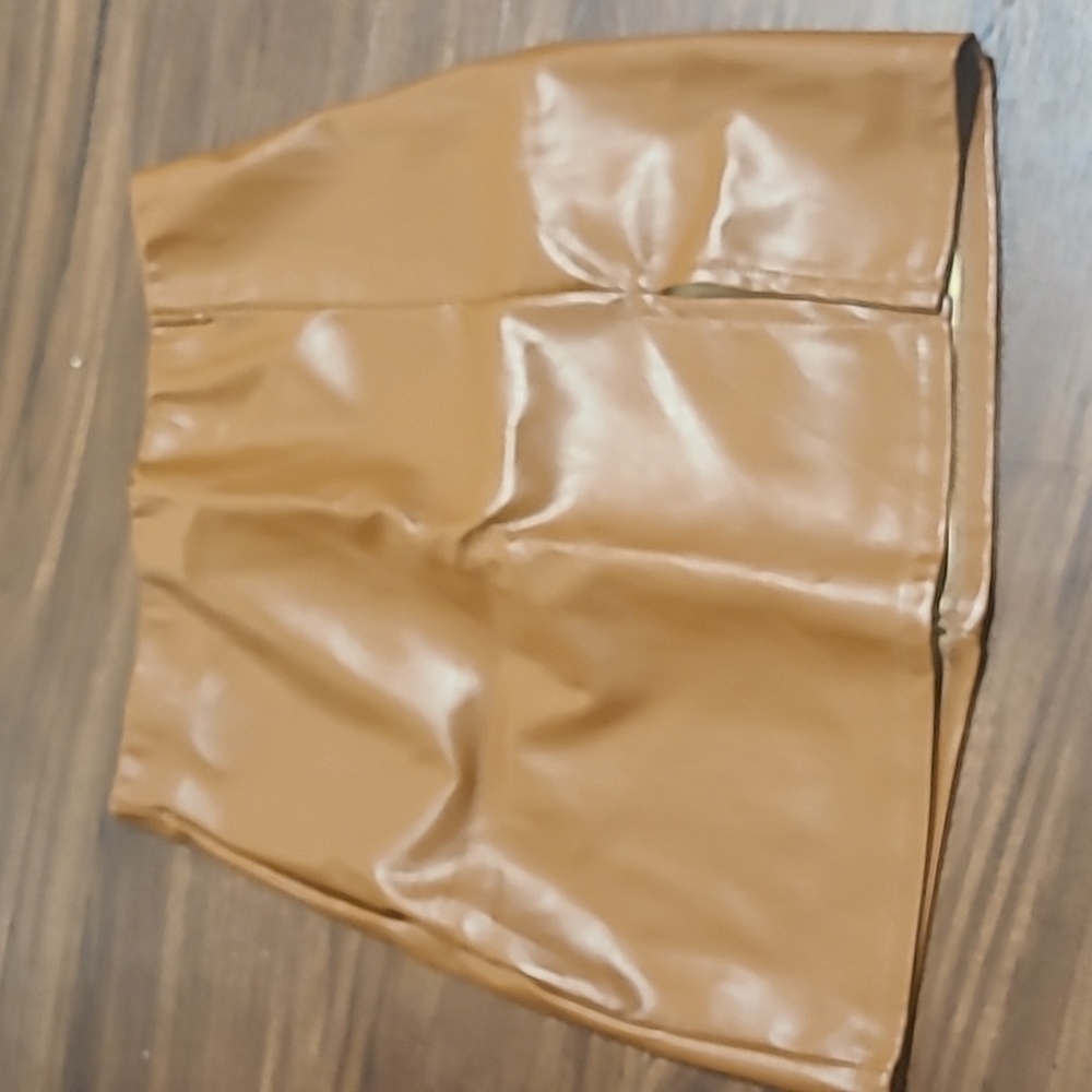 Faux leather skirt